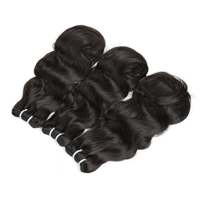 Double Drawn Body Wave Human Hair 3 Bunldes