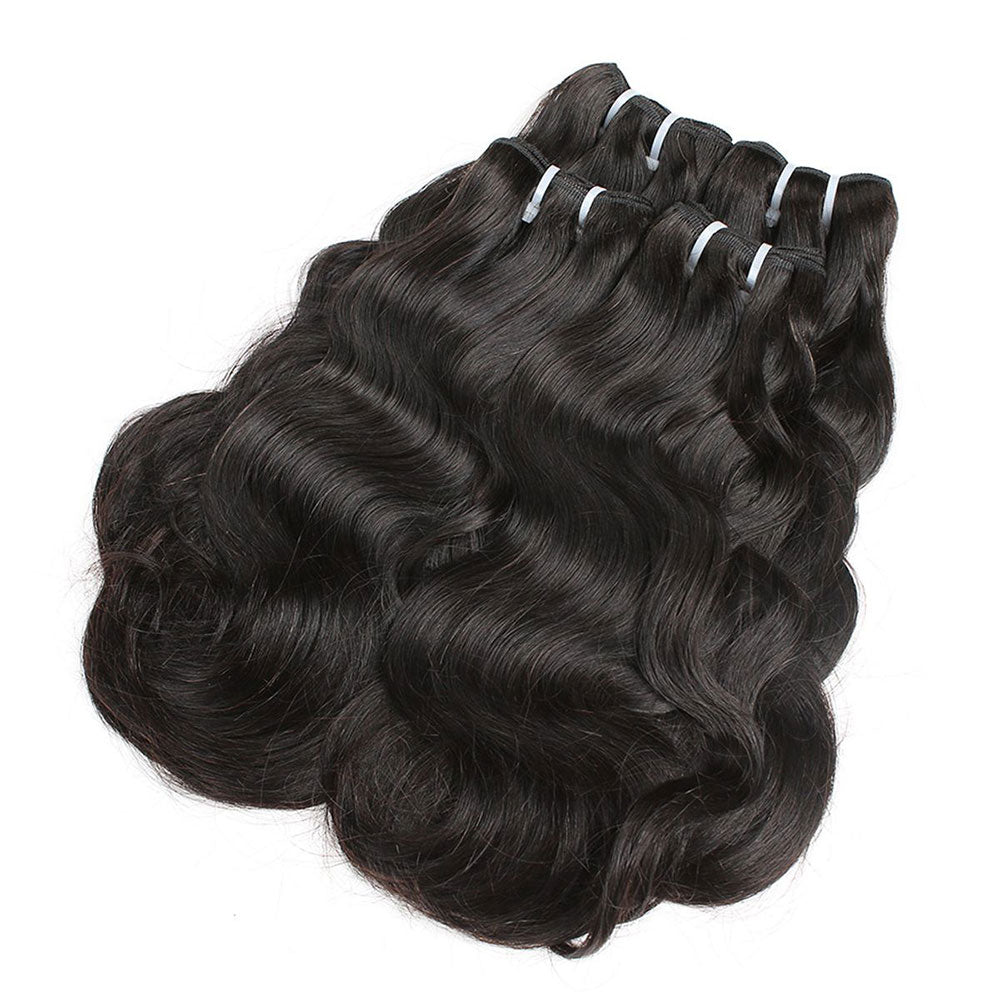 Malaysian Double Drawn Body Wave Human Hair 4 Bunldes
