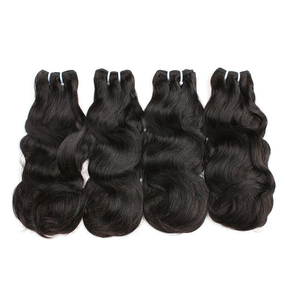 double drawn body wave human hair 4 bunldes
