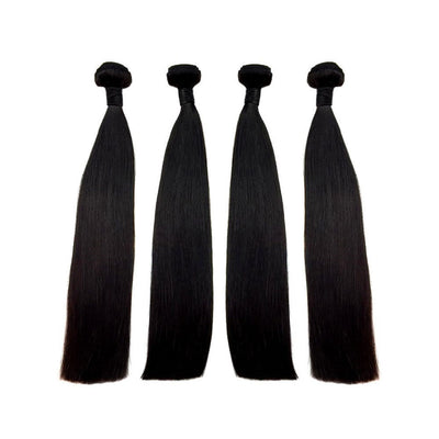 Indian Double Drawn Straight Human Hair 4 Bunldes