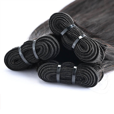 Malaysian Double Drawn Straight Human Hair 3 Bunldes Weft  Detail