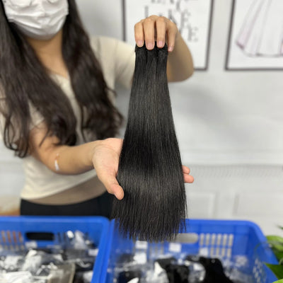Brazilian Double Drawn Straight Human Hair Bunlde