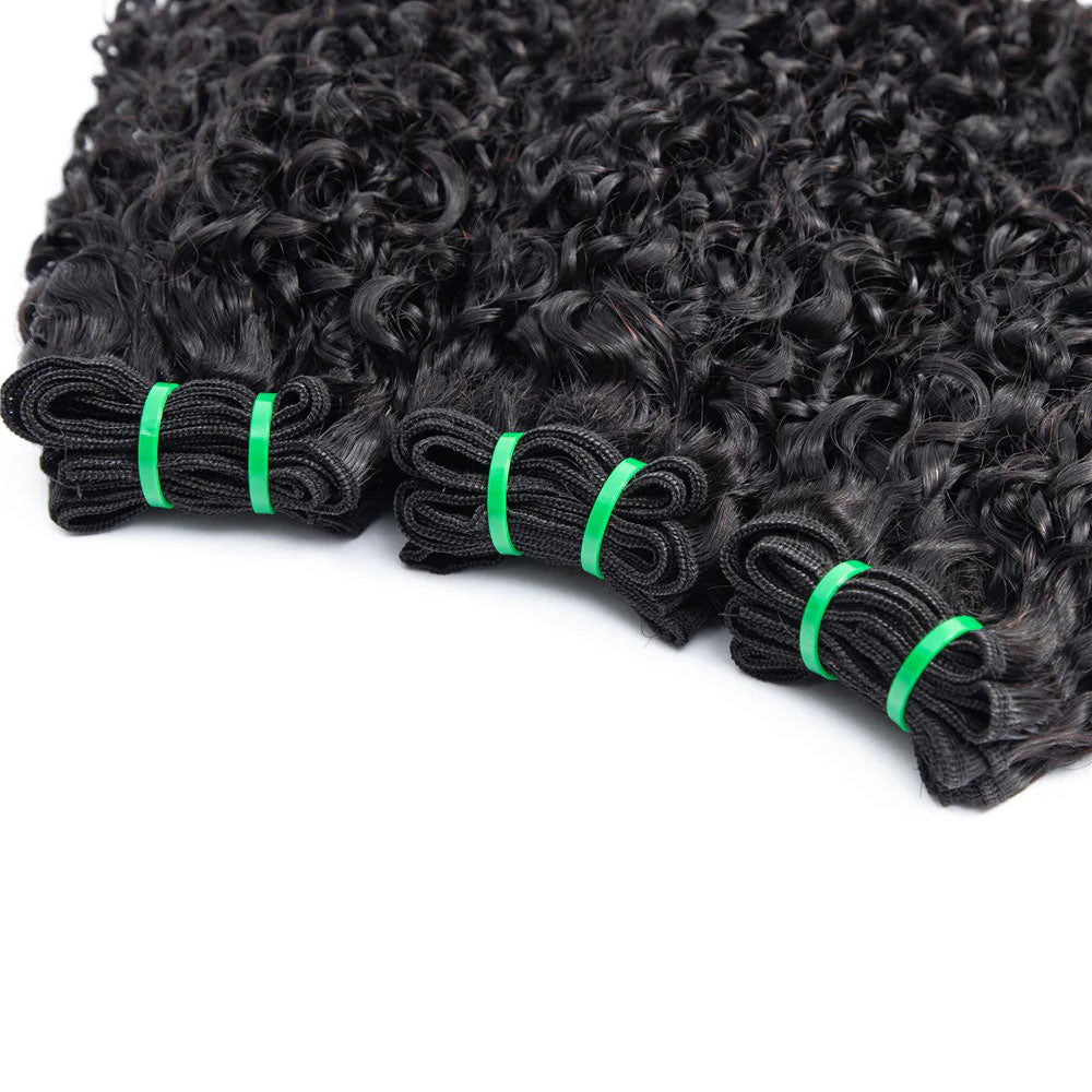 Peruvian Double Drawn Water Wave Hair 3 Bundles Weft
