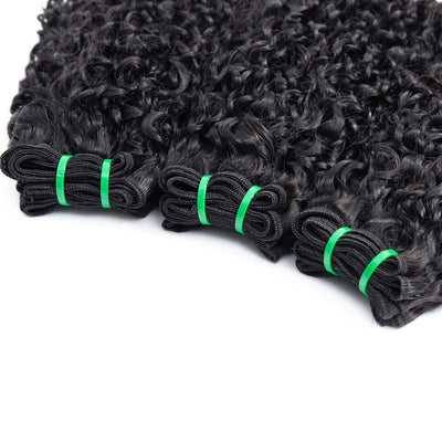 Peruvian Double Drawn Water Wave Hair 3 Bundles Weft