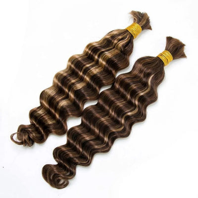 Deep Wave Curly p4/27/30 Mix Color Blend For Boho Braid No Weft Braiding Human Hair