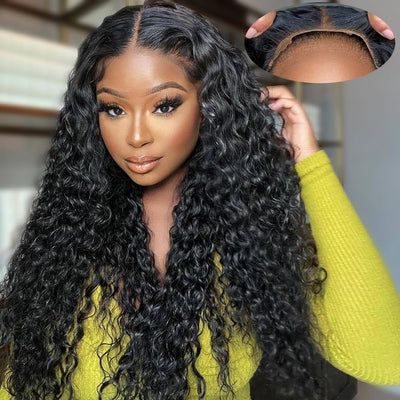 water wave glueless lace wig