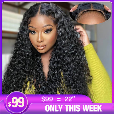 water wave Glueless lace wig on sale
