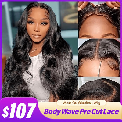 5*7 glueless lace wig body wave