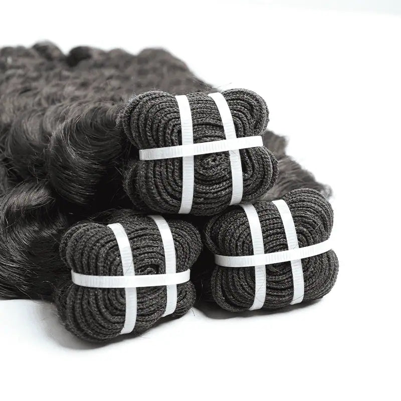 Modern Show Hair Natural Color 3 Bundles loose bouncy Curly With Sprial Ends Human Hair