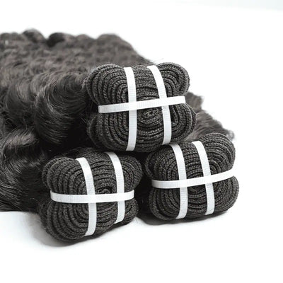 Modern Show Hair Natural Color 3 Bundles loose bouncy Curly With Sprial Ends Human Hair