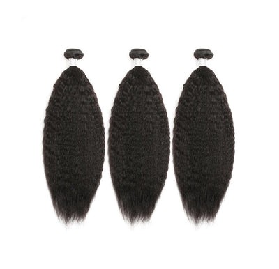 Peruvian Kinky Straight Hair 3 Bundles