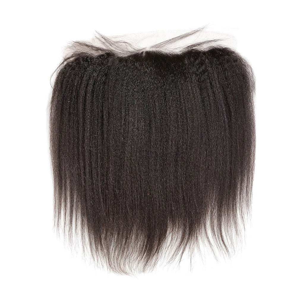 Peruvian Kinky Straight Hair 13X6 Lace Closure