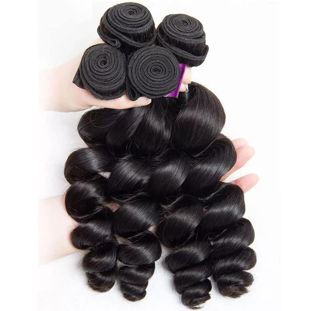 Loose Wave 3 Bundles 100% Brazilian Virgin Human Hair  display picture 3