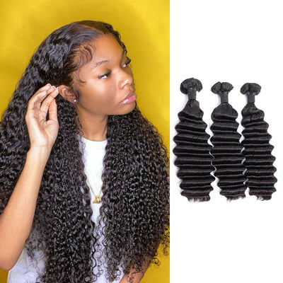 Malaysian Hair Curly Double Drawn 3 Bundles