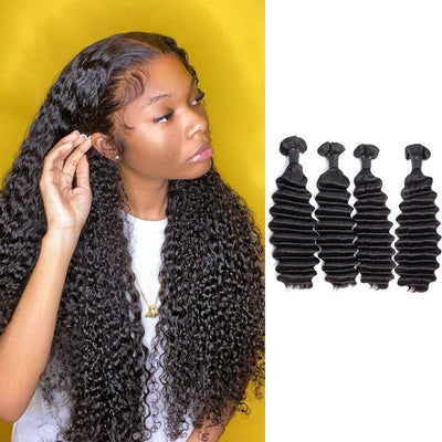 Malaysian Hair Curly Double Drawn 4 Bundles