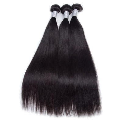 Raw Indian Straight Human Hair 3 Bundles