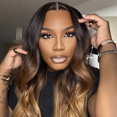 Modern Show T1B/30/27 Colored Ombre Bundles 1/3Pcs Burmese Curly Human Hair