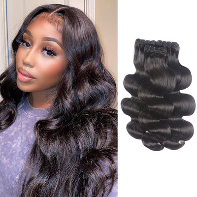 Peruvian Double Drawn Body Wave Human Hair 3 Bunldes