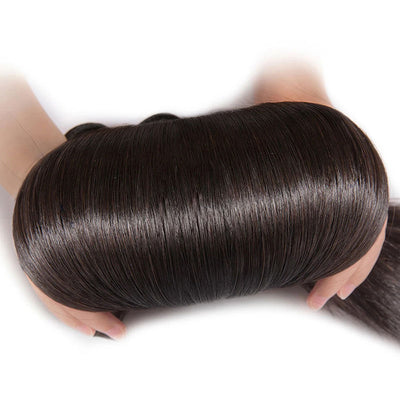Peruvian Double Drawn Straight Human Hair 1 Bunlde