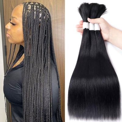 Modern Show Straight Black Double Drawn 100 Virgin Human Hair No Weft For Braiding