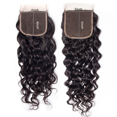 Water Wave Hair 5X5 Lace Closure VS 4x4 Lace Closure