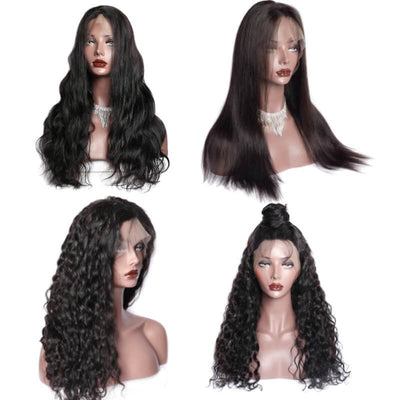 Modern Show 150 Density Peruvian Human Hair 360 Lace Wigs Pre Plucked With Baby Hair 10-30 inch