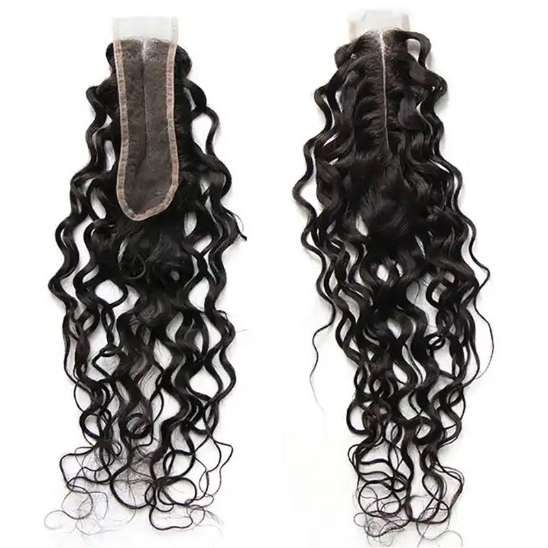 2X6 Water Wave Closure Brazilian Hair