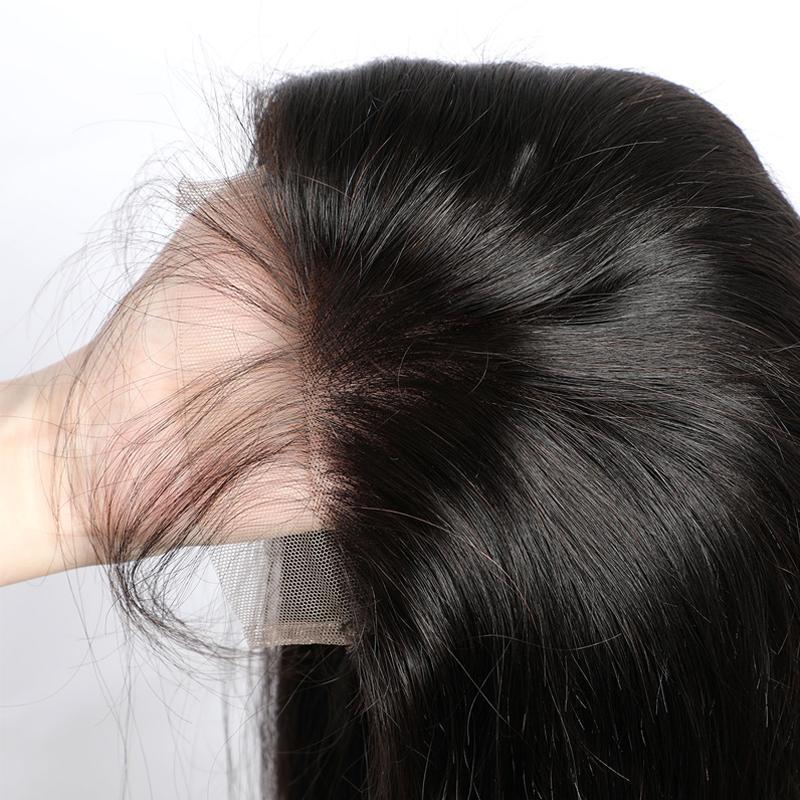 Modern Show 150% Density 4x4 Straight Lace Closure Wig Remy Human Hair Wigs For Black Women