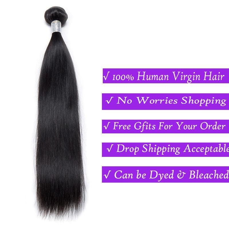 Modern Show 12A Grade 3 Bundles Brazilian Straight Natrural Black Virgin Remy Human Hair