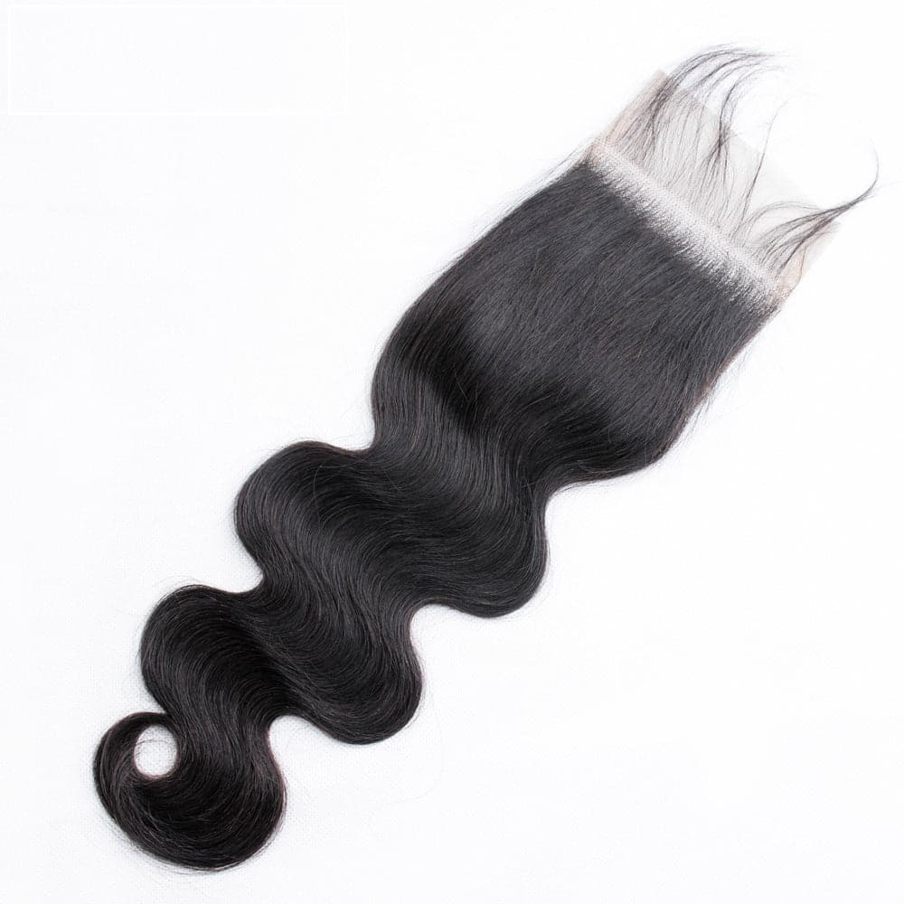 Brazilian Hair Body Wave 3 Bundles With 4x4 Closure 100% Human Hair Extension