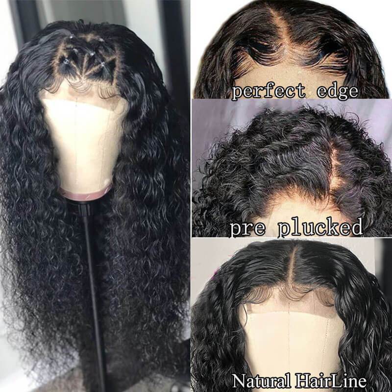 Modern Show 150 Density Real Human Hair Wigs Pre Plucked Transparent Lace Wigs With Baby Hair