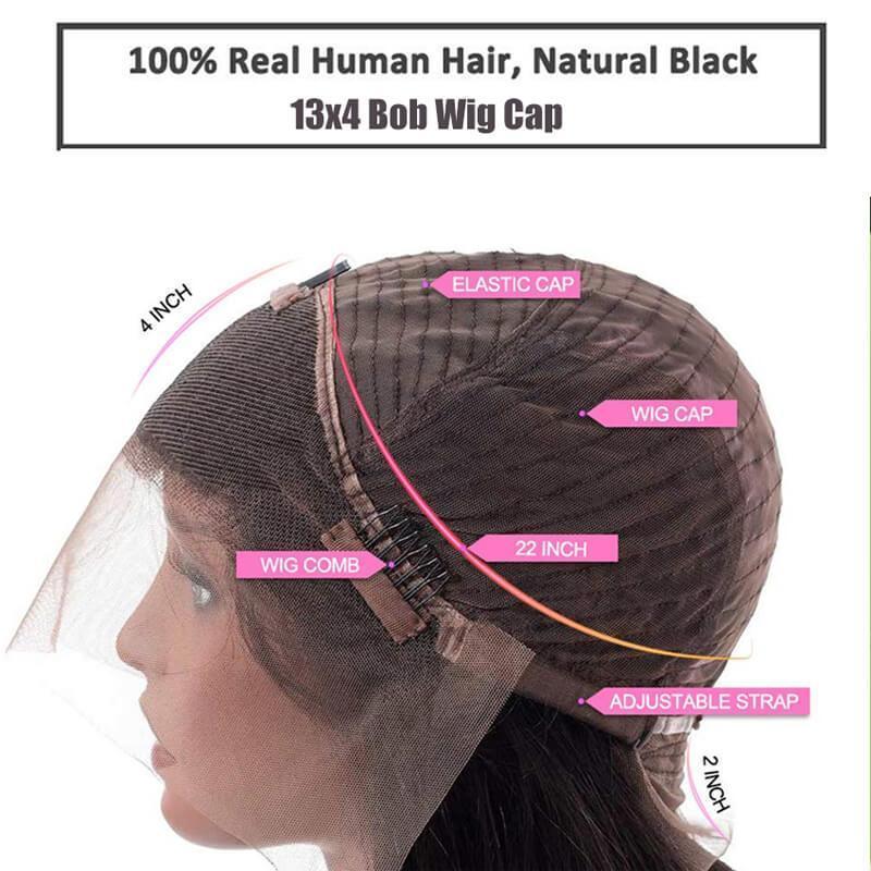 Breathable Bob Wig | Modern Show Light Bob Wig Real Human Hair Wig