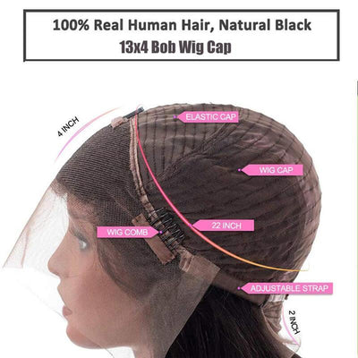 Breathable Bob Wig | Modern Show Light Bob Wig Real Human Hair Wig
