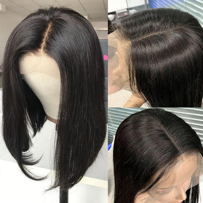 Breathable Bob Wig | Modern Show Light Bob Wig Real Human Hair Wig