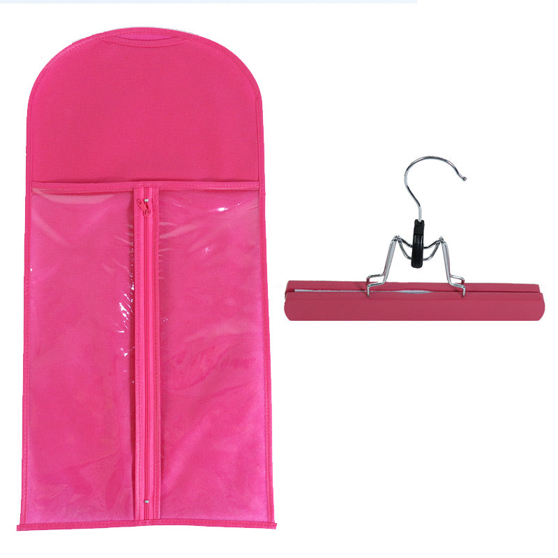 Hair Extension Storage Bag With Hanger Dust-proof Portable Suit With Zip For Wigs And Hairpieces
