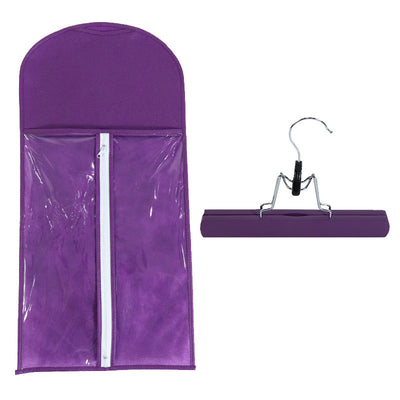 Hair Extension Storage Bag With Hanger Dust-proof Portable Suit With Zip For Wigs And Hairpieces