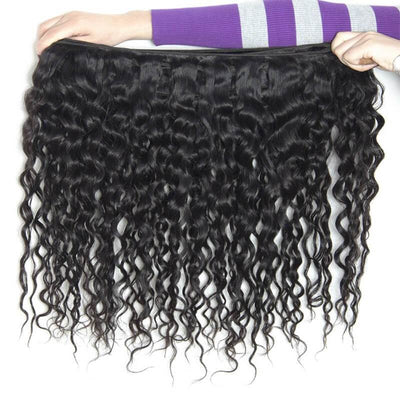 Modern Show 9A Brazilian 3 Bundles Water Wave With Lace Closure Wet And Wavy Virgin Hair 100 Human Hair Weave