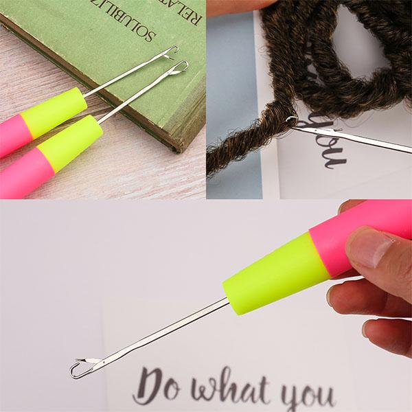 5pcs/Set Plastic Crochet Needle Braiding Latch Hook Weaving Hair Dreading Hooks Tool For Braid Craft Hand Sewing Needles