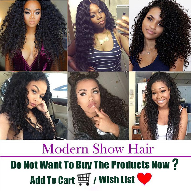 Modern Show Virgin Remy Peruvian Deep Curly Human Hair 4 Bundles With Lace Closure-curly hair customer show