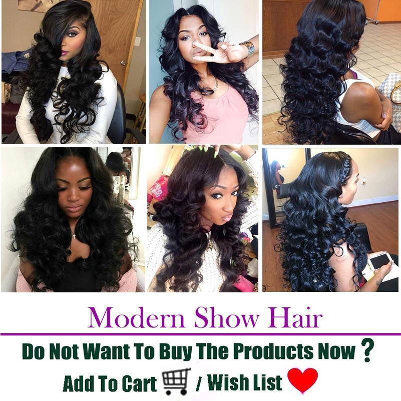 Modern Show Modern Show 10A Brazilian Loose Wave Virgin Human Hair 4 Bundles With 4x4 Lace Closure-customer show
