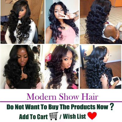 Modern Show Hair Raw Indian Virgin Hair Loose Wave 3 Bundles With Ear To Ear Pre Plucked Lace Frontal Closure-customer show