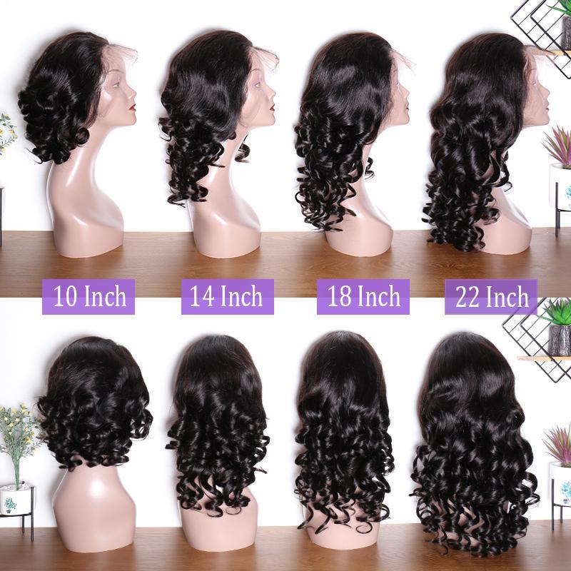 150 Density 13x4 Lace Front Wigs For Women Brazilian Loose Wave Remy Human Hair Wigs For Sale length show