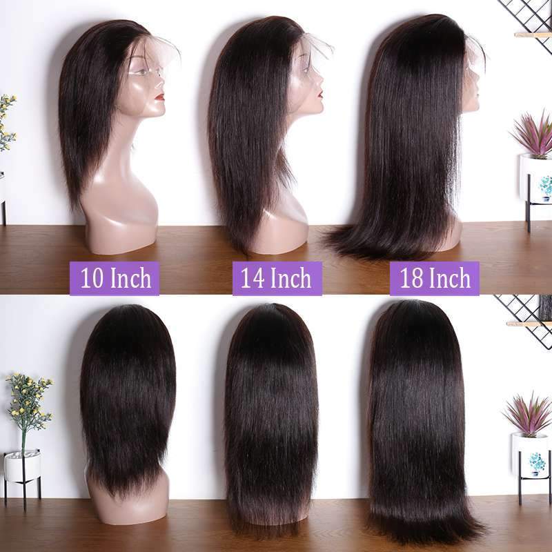 Modern Show 150 Density Pre Plucked 360 Lace Frontal Wigs With Baby Hair Brazilian Straight Remy Human Hair 360 Wigs