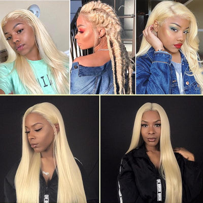 Modern Show #613 Blonde Color Brazilian Un-remy Human Hair Extensions 3 Bundles Straight Hair-customer show