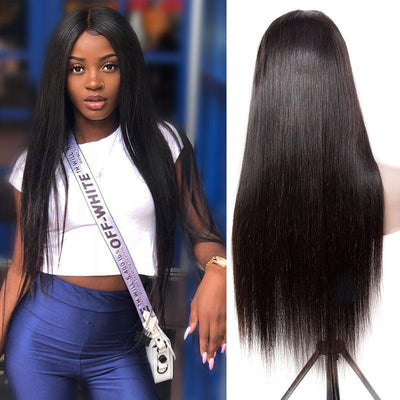 Modern Show Brazilian Straight/Wavy Remy Human Hair Lace Front Wigs For Sale Pre Plucked With Natural Hairline 150 Density
