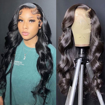 Modern Show 150 Density Body Wave Invisible Lace Front Human Hair Wigs Unprocessed Virgin Brazilian Hair Wigs For Women