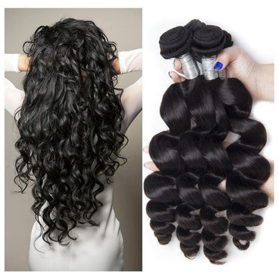 Modern Show Hair 10A 4 Pcs Brazilian Loose Wave Virgin Human Hair Weave Bundles Unprocessed Remy Hair