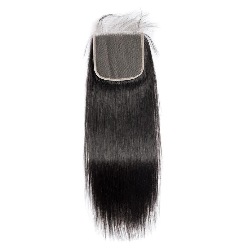 Modern Show Brazilian Straight 5x5 Lace Closure Remy Human Hair Closure Free Part With Baby Hair
