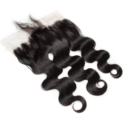 Modern Show Pre Plucked 13x6 Lace Frontal Closure With Baby Hair Peruvian Remy Human Hair Body Wave Frontal