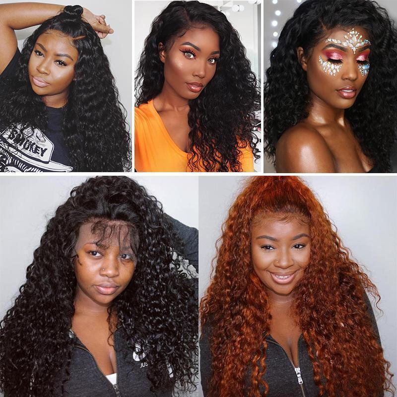 Modern Show Brazilian Water Wave 13x6 Lace Frontal Closure With Baby Hair Wet And Wavy Remy Human Hair Ear To Ear Frontal-dying show